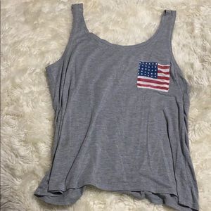 Gray America tank top